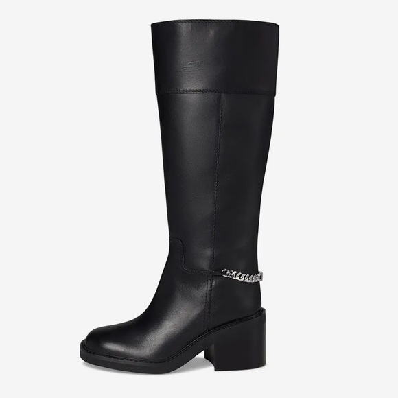 Michael Kors Leather Knee-High Carlisle Boots Wide Shaft Calf vhtf wide calf - Picture 2 of 14